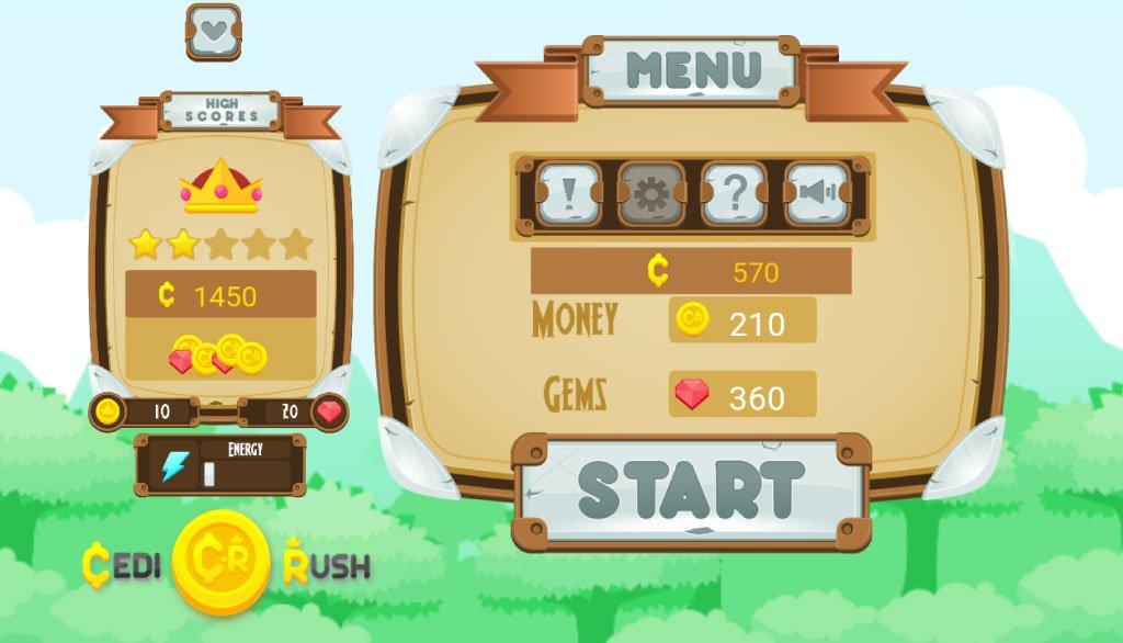 The Ghanaian Game Cedi Rush on the Google Play Store