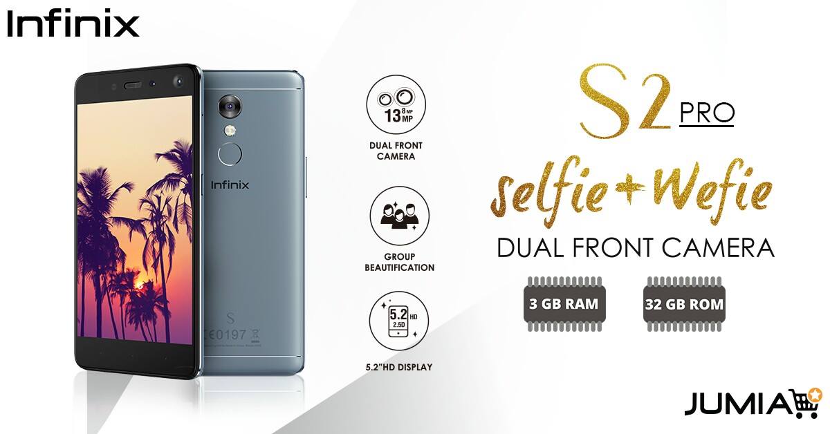 The Infinix s2 pro is ecpected to go on sale on Jumia soon