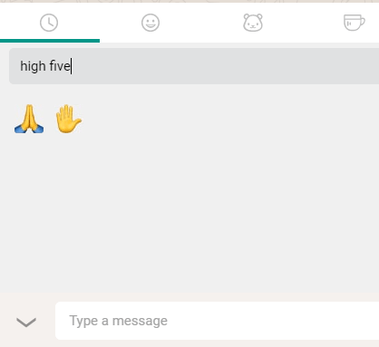 The Folded Hands Emoji could actually mean "high five".
