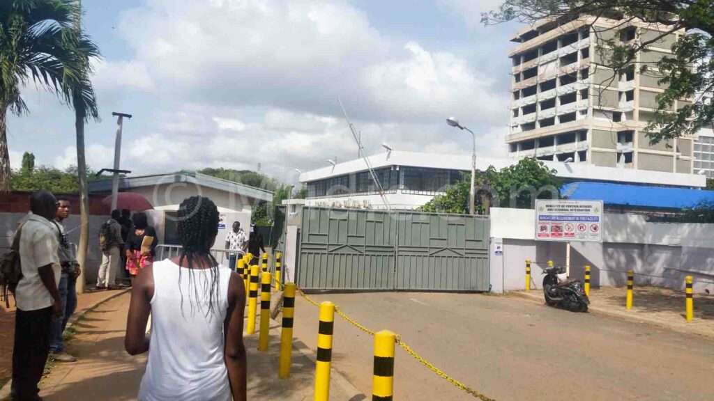 Outside view of the Passport Application Centre in Accra, Ghana.