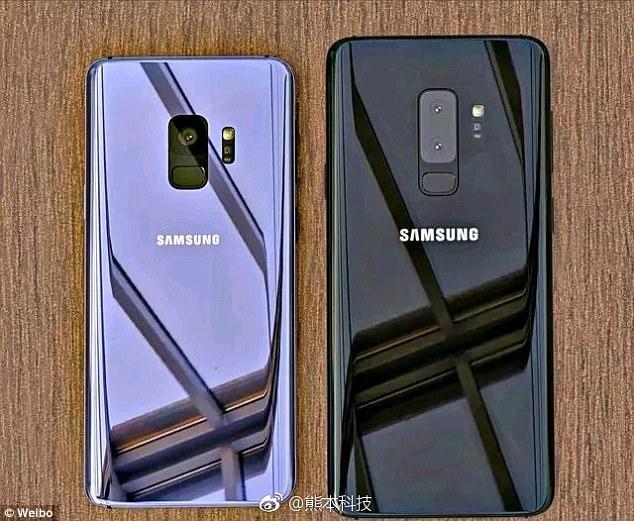 Leaked photo of the Samsung Galaxy S9 and the S9 plus.