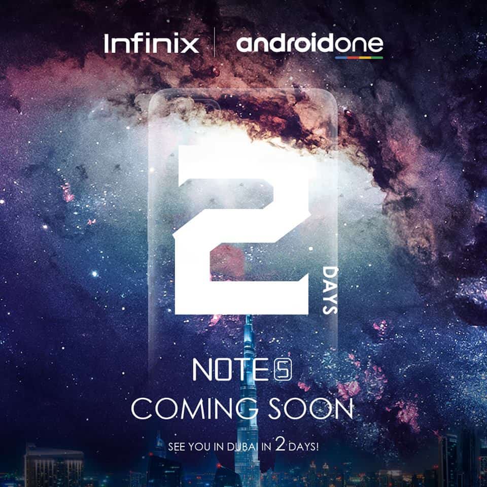 Infinix Note 5 featuring Android One to be launched in 2 Days in Dubai