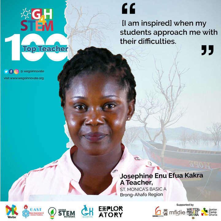 #GH4STEM TOP 100 Teacher: Josephine Enu Efua Kakra – St. Monica’s Basic A