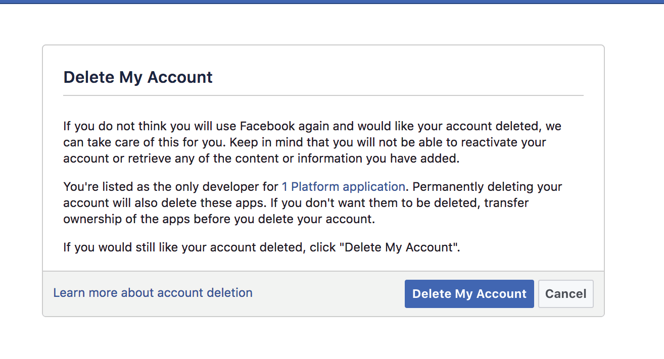 Delete My Account