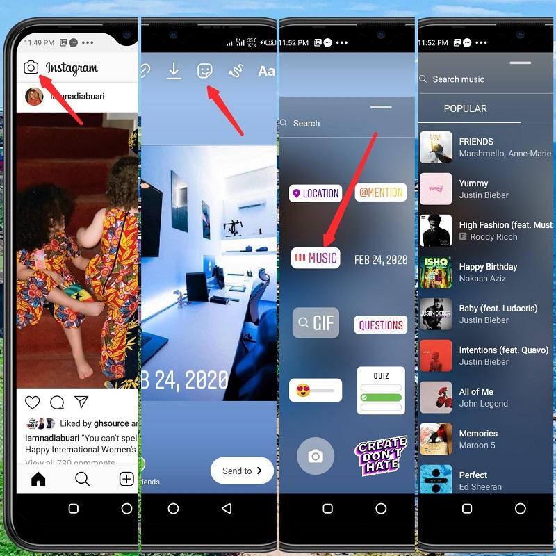 adding music to your instagram story step by step