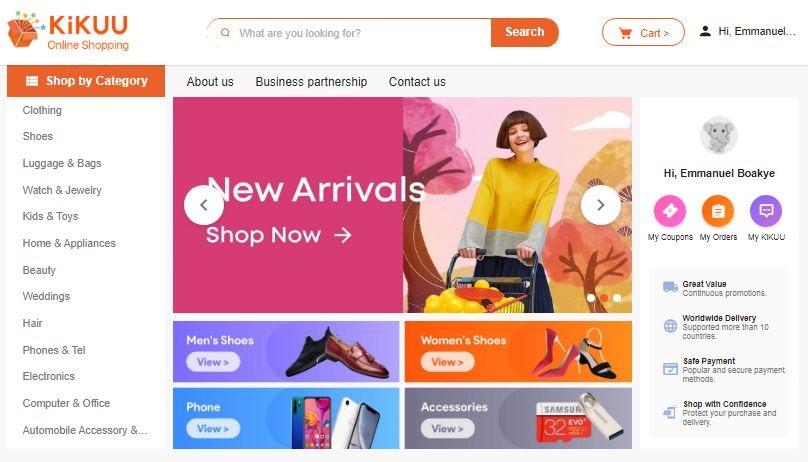 kikuu homepage