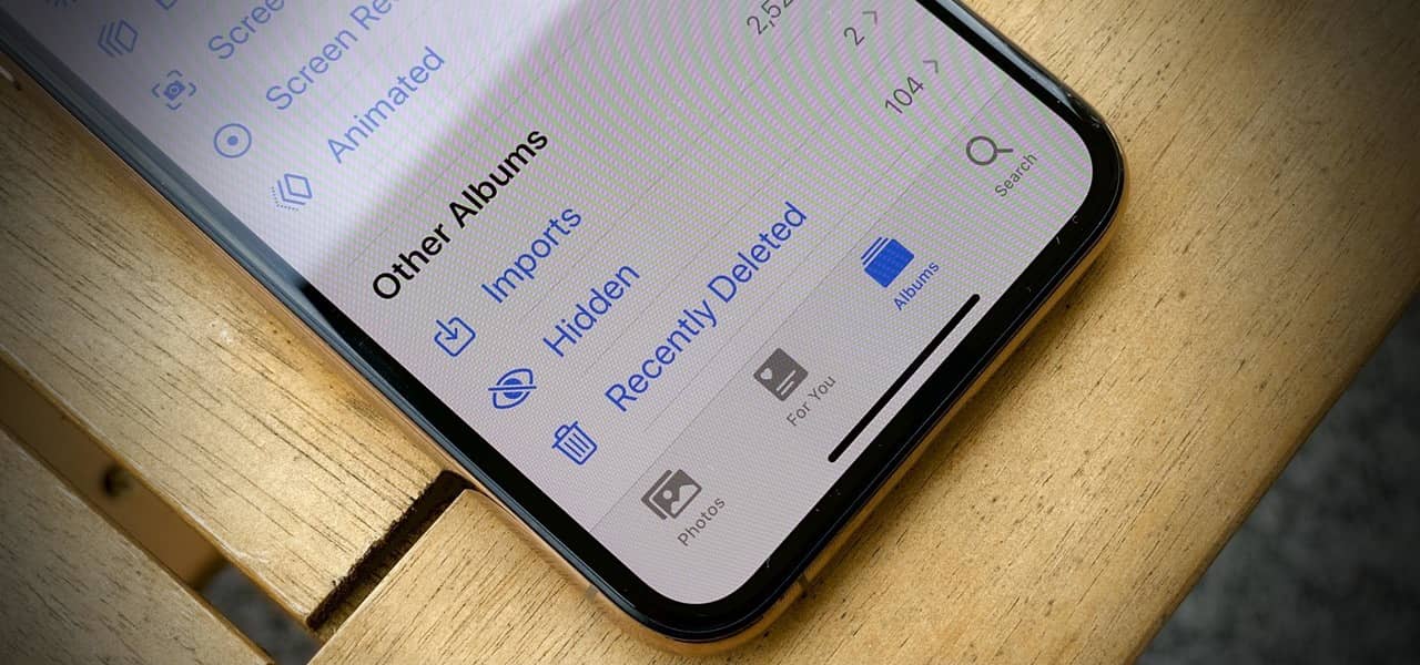 how to actually hide the hidden photos album on iphone