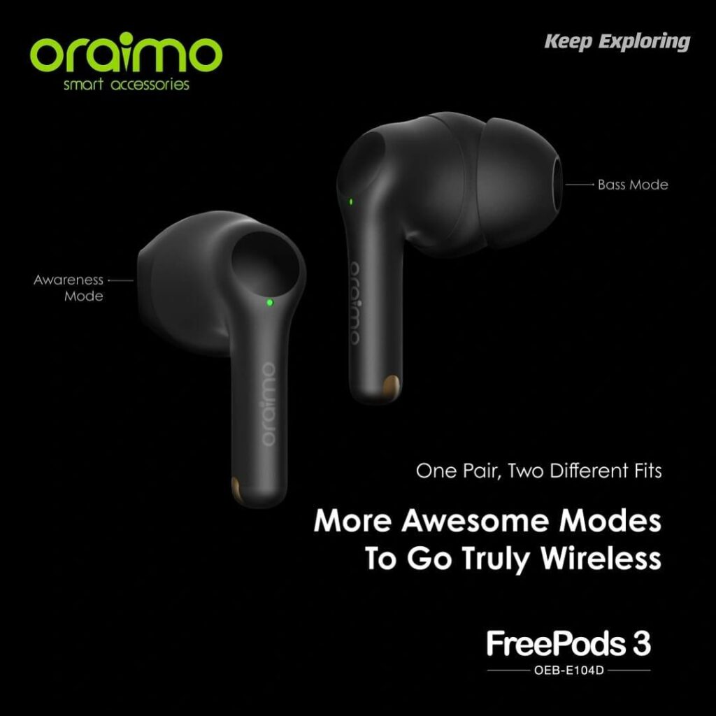 Experience the new Oraimo FreePods 3 and enjoy true sound in Ghana