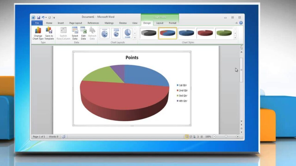 How To Make Bar and Pie Chart in Microsoft Word 2021