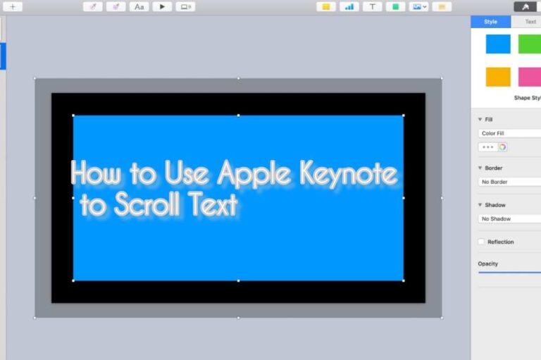How to Use Apple Keynote to Scroll Text