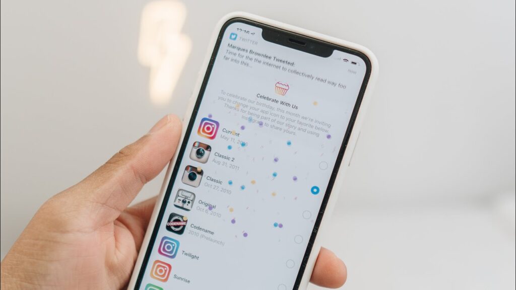 How to change instagram icon