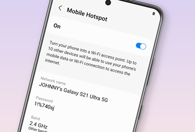 How to find your hotspot password on Samsung