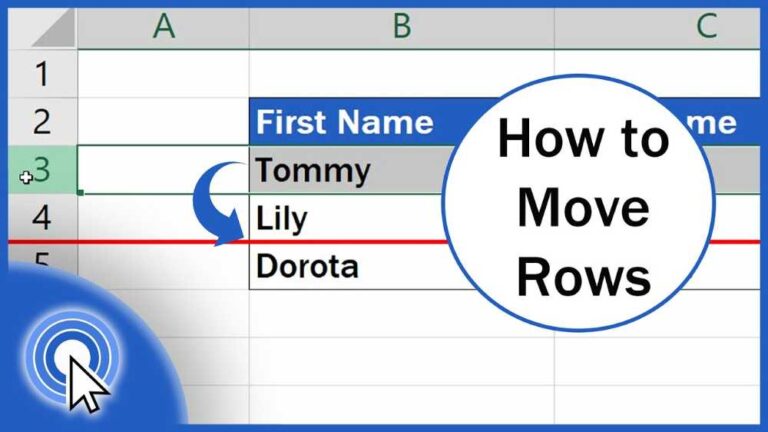 How to move rows in Excel