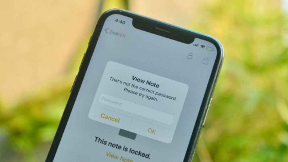 How to reset notes password