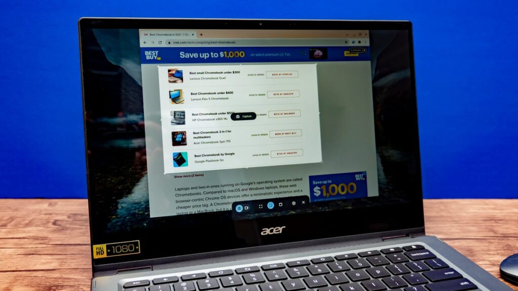 How to screenshot on a Chromebook